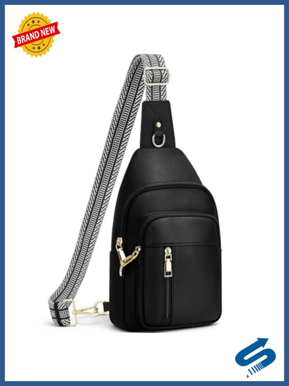 Anti Theft Crossbody Bag RFID Sling Purse Faux Leather Travel